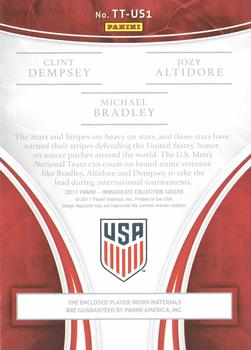 2017-18 Panini Immaculate Collection - Team Triples #TT-US1 Clint Dempsey / Jozy Altidore / Michael Bradley Back