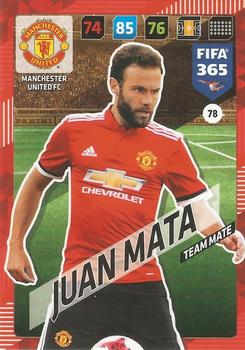 2017-18 Panini Adrenalyn XL FIFA 365 #78 Juan Mata Front