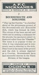 1933 Ogden’s Cigarettes AFC Nicknames #7 Bournemouth & Boscombe Athletic Back
