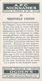 1933 Ogden’s Cigarettes AFC Nicknames #39 Sheffield United Back