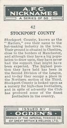 1933 Ogden’s Cigarettes AFC Nicknames #42 Stockport County Back