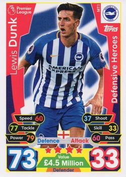 2017-18 Topps Match Attax Premier League - Mega Tin Exclusives : Defensive Heroes #MT1 Lewis Dunk Front