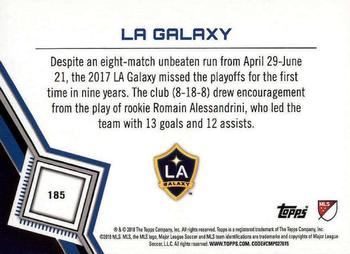 2018 Topps MLS #185 LA Galaxy Back