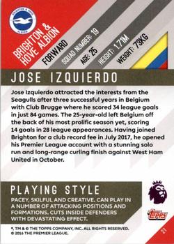 2017-18 Topps Premier Gold #21 Jose Izquierdo Back