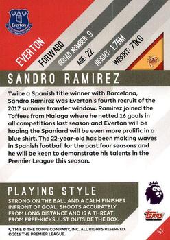 2017-18 Topps Premier Gold #51 Sandro Ramirez Back