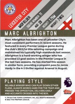 2017-18 Topps Premier Gold #64 Marc Albrighton Back
