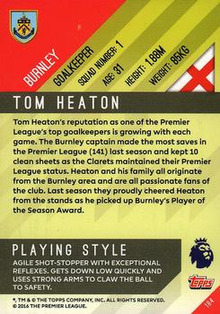 2017-18 Topps Premier Gold #184 Tom Heaton Back