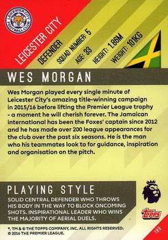 2017-18 Topps Premier Gold #189 Wes Morgan Back