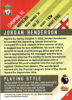 2017-18 Topps Premier Gold #190 Jordan Henderson Back