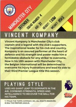 2017-18 Topps Premier Gold #191 Vincent Kompany Back