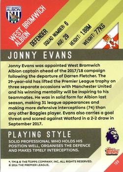 2017-18 Topps Premier Gold #199 Jonny Evans Back