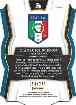2017-18 Panini Select - Light Blue Die Cut #175 Gianluigi Buffon Back