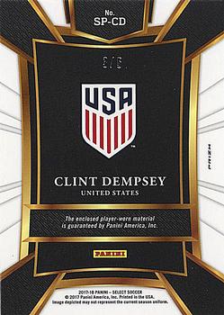 2017-18 Panini Select - Sparks Memorabilia Green #SP-CD Clint Dempsey Back