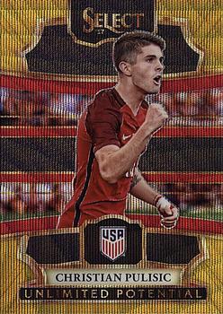 2017-18 Panini Select - Unlimited Potential Gold #UP-9 Christian Pulisic Front