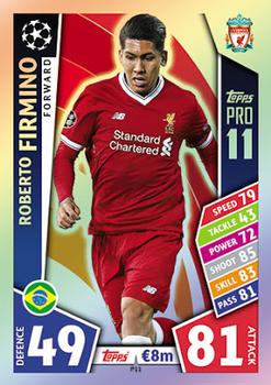 2017-18 Topps Match Attax UEFA Champions League - Pro11 #P11 Roberto Firmino Front