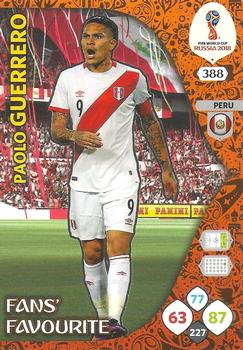 2018 Panini Adrenalyn XL FIFA World Cup 2018 Russia  #388 Paolo Guerrero Front