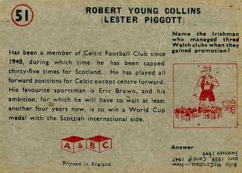 1958-59 A&BC Chewing Gum #51 Bobby Collins Back
