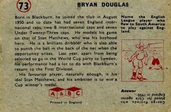 1958-59 A&BC Chewing Gum #73 Bryan Douglas Back