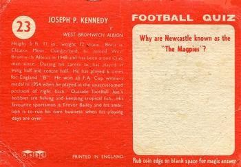 1959-60 A&BC Chewing Gum #23 Joe Kennedy Back