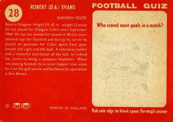 1959-60 A&BC Chewing Gum #28 Bobby Evans Back