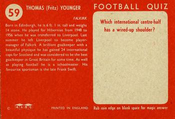 1959-60 A&BC Chewing Gum #59 Tommy Younger Back