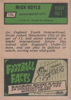 1969-70 A&BC Chewing Gum #170 Mick Doyle Back