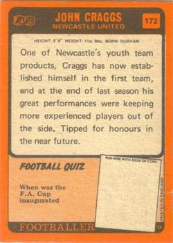 1970-71 A&BC Chewing Gum #172 John Craggs Back