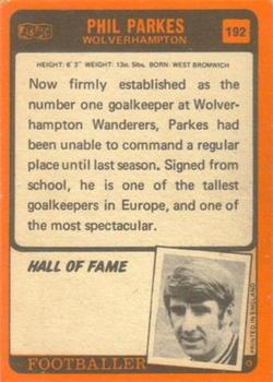 1970-71 A&BC Chewing Gum #192 Phil Parkes Back
