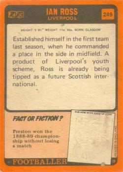1970-71 A&BC Chewing Gum #249 Ian Ross Back