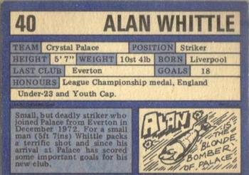 1973-74 A&BC Chewing Gum #40 Alan Whittle Back
