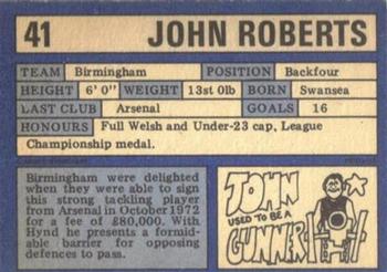 1973-74 A&BC Chewing Gum #41 John Roberts Back