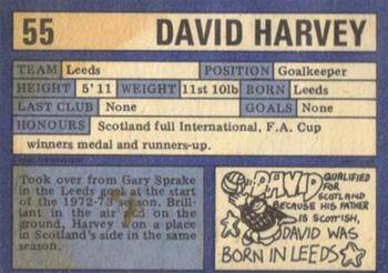 1973-74 A&BC Chewing Gum #55 David Harvey Back