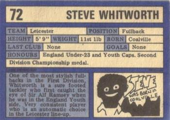 1973-74 A&BC Chewing Gum #72 Steve Whitworth Back