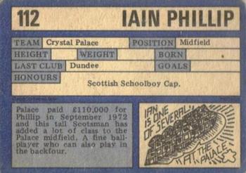 1973-74 A&BC Chewing Gum #112 Iain Phillip Back