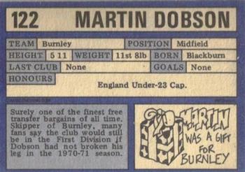 1973-74 A&BC Chewing Gum #122 Martin Dobson Back