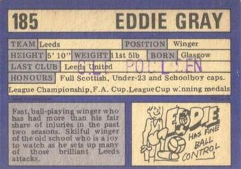 1973-74 A&BC Chewing Gum #185 Eddie Gray Back