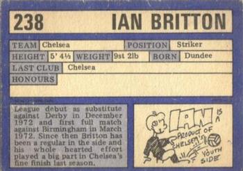 1973-74 A&BC Chewing Gum #238 Ian Britton Back