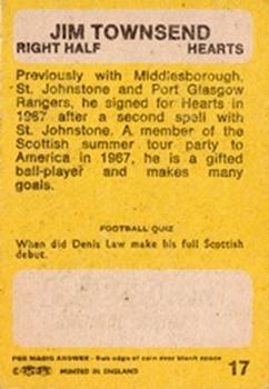 1968-69 A&BC Footballer (Scottish) #17 Jim Townsend Back