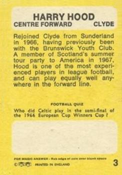 1968-69 A&BC Footballer (Scottish) #3 Harry Hood Back