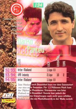 1995-96 Panini Bundesliga #194 Darko Pancev Back