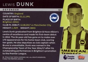2018 Topps Platinum Premier League #12 Lewis Dunk Back