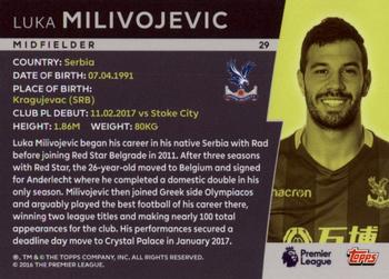 2018 Topps Platinum Premier League #29 Luka Milivojevic Back