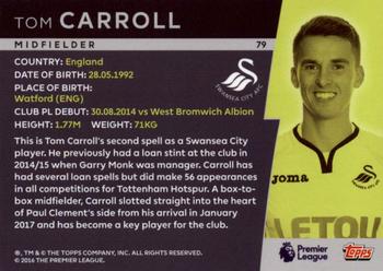 2018 Topps Platinum Premier League #79 Tom Carroll Back