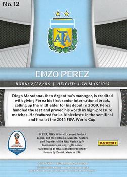 2018 Panini Prizm FIFA World Cup #12 Enzo Perez Back