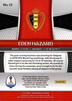 2018 Panini Prizm FIFA World Cup #13 Eden Hazard Back
