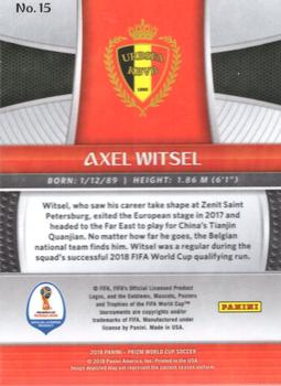 2018 Panini Prizm World Cup #15 Axel Witsel Back