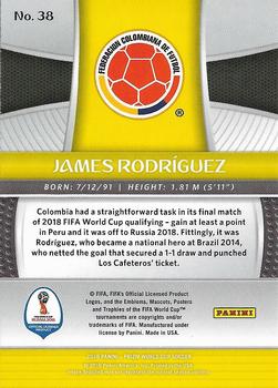 2018 Panini Prizm FIFA World Cup #38 James Rodriguez Back