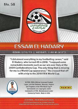 2018 Panini Prizm FIFA World Cup #58 Essam El-Hadary Back