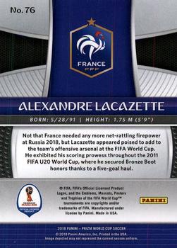 2018 Panini Prizm FIFA World Cup #76 Alexandre Lacazette Back