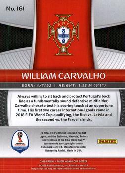 2018 Panini Prizm FIFA World Cup #161 William Carvalho Back